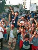 palestinians cheering in the streets after 911