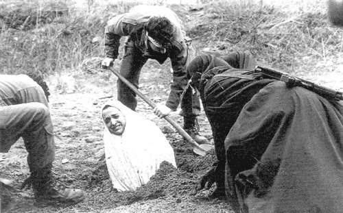 woman being stoned